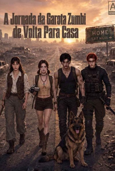 Capa da minisserie A Jornada da Garota Zumbi de Volta para Casa
