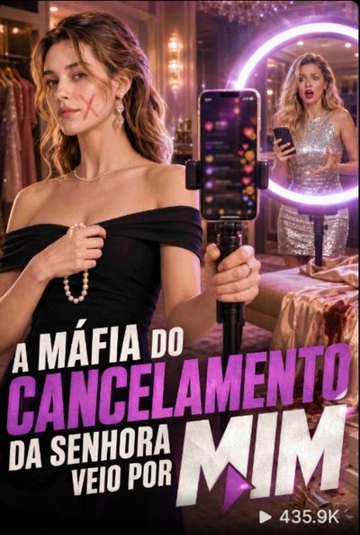 Capa da minisserie A Máfia do Cancelamento da Senhora Veio por Mim