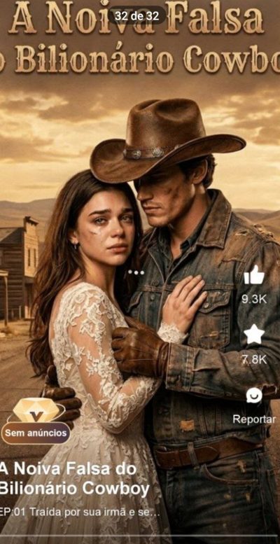 Capa da minisserie A Noiva Falsa do Bilionário Cowboy