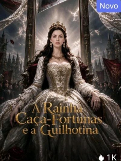 Capa da minisserie A Rainha Caça-fortunas e a Guilhotina