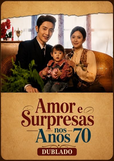 Capa da minisserie Amor e Surpresas nos Anos 70