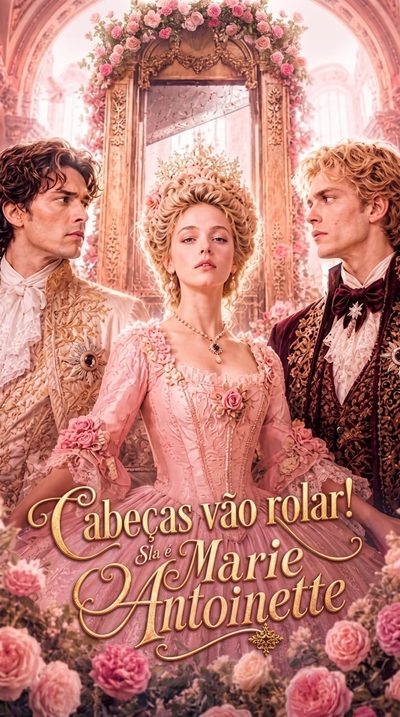 Capa da minisserie Cabeças Vão Rolar! Ela É Maria Antonieta