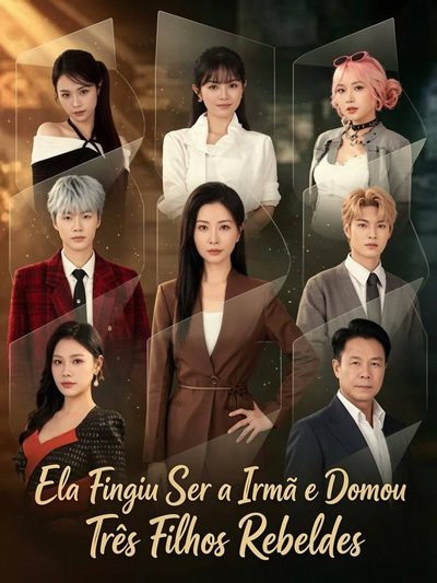 Capa da minisserie Ela Fingiu Ser a Irmã e Domou Três Filhos Rebeldes