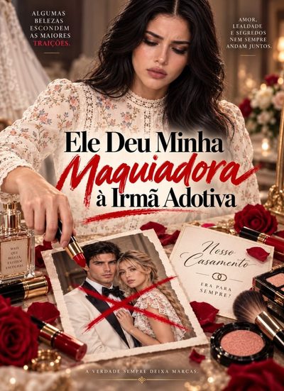 Capa da minisserie Ele Deu Minha Maquiadora à Irmã Adotiva