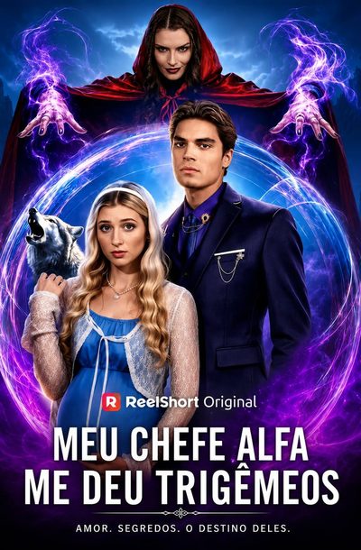 Capa da minisserie Meu Chefe Alfa Me Deu Trigêmeos