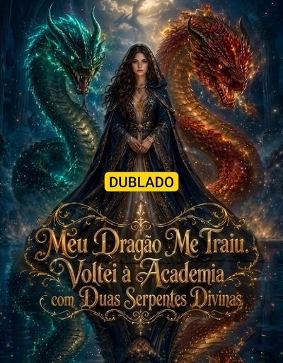 Capa da minisserie Meu Dragão Me Traiu. Voltei a Academia com Duas Serpentes Divinas