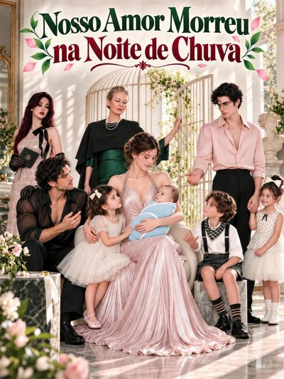 Capa da minisserie Nosso Amor Morreu na Noite de Chuva