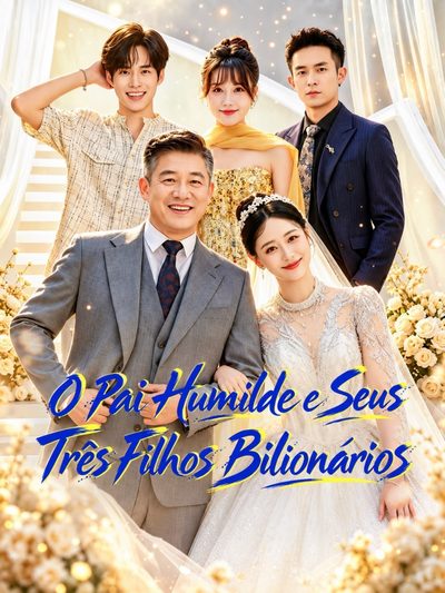 Capa da minisserie O Pai Humilde e Seus Três Filhos Bilionários
