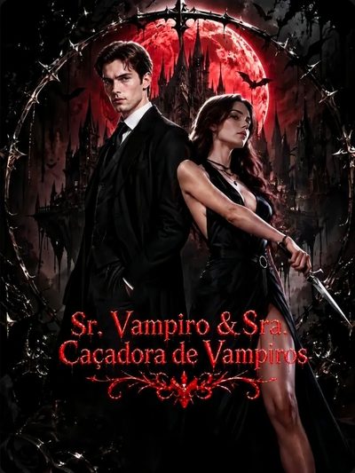 Capa da minisserie Sr. Vampiro e Sra Caçadora de Vampiros