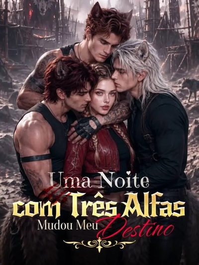 Capa da minisserie Uma Noite com Tres Alfas Mudou Meu Destino