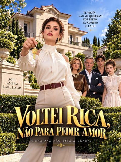 Capa da minisserie Voltei Rica, para Não Pedir Amor